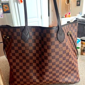 LOUIS VUITTON DAMIER EBENE NEVERFULL GM LIKE NEW !